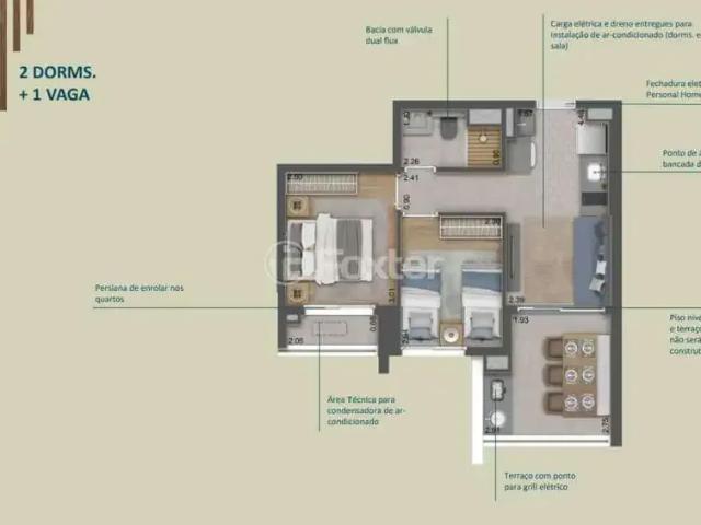 Apartamento para Venda em São Paulo/SP Tatuapé 2 Quartos