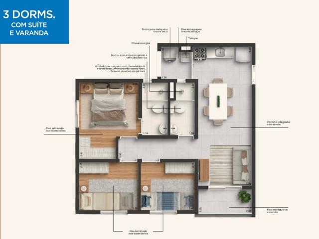 Apartamento para Venda em São Paulo/SP Vila Constança 3 Quartos