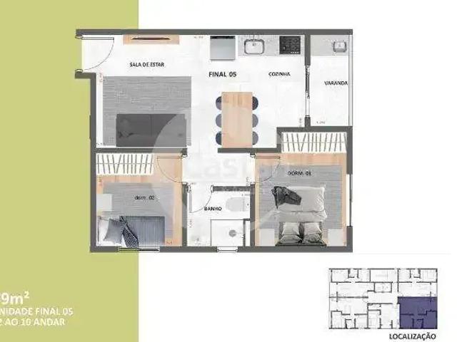 Apartamento para Venda em São Paulo/SP Vila Carrão 2 Quartos