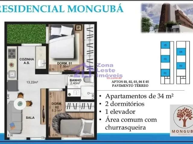 Apartamento para Venda em São Paulo/SP Vila Carrão 2 Quartos