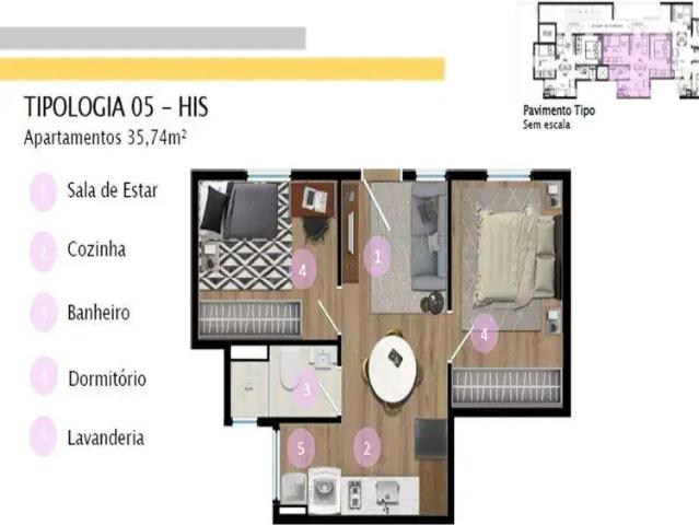 Apartamento para Venda em São Paulo/SP Vila Carrão 2 Quartos