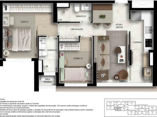 Apartamento para Venda em São Paulo/SP Vila Anastácio 2 Quartos