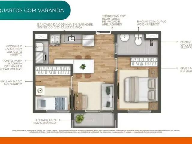 Apartamento para Venda em São Paulo/SP Vila das Belezas 2 Quartos
