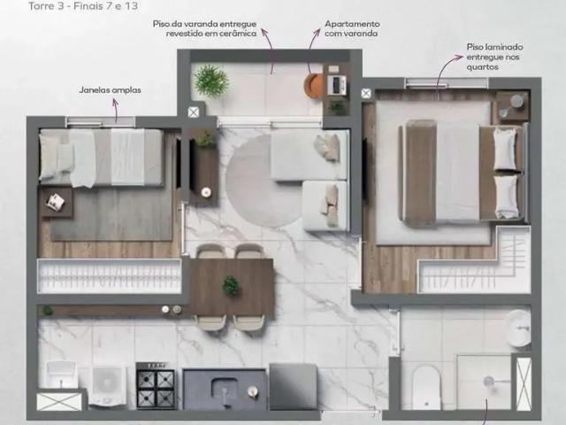 Apartamento para Venda em São Paulo/SP Vila Firmiano Pinto 2 Quartos