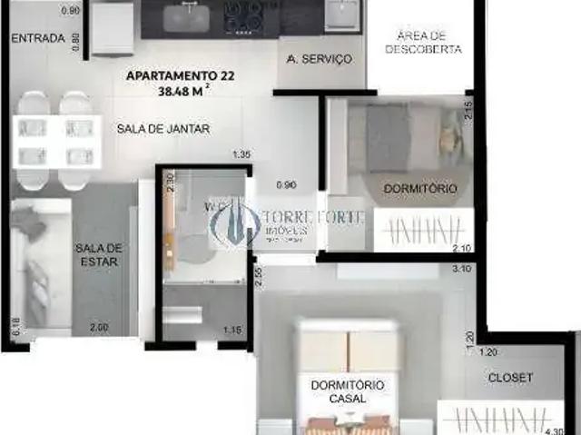 Apartamento para Venda em São Paulo/SP Vila Industrial 2 Quartos