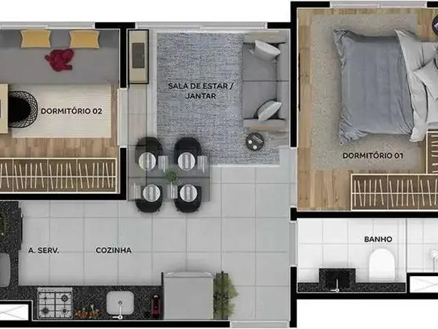 Apartamento para Venda em São Paulo/SP Vila Nova Parada 2 Quartos