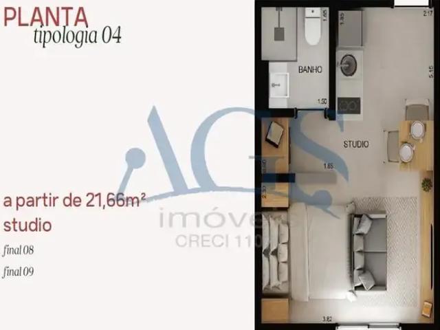 Apartamento para Venda em São Paulo/SP Vila Regente Feijó 1 Quartos