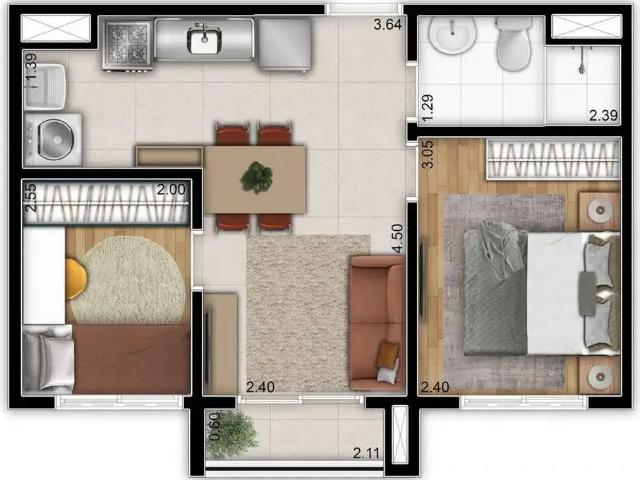 Apartamento para Venda em São Paulo/SP Vila Tolstoi 2 Quartos