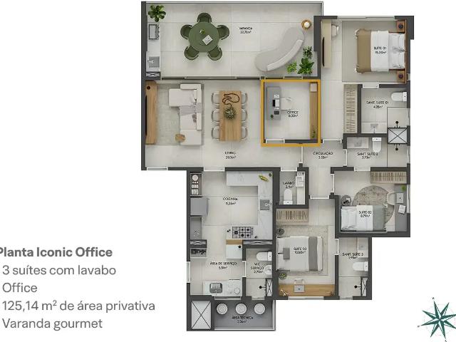 Apartamento para Venda em Salvador/BA Caminho das Árvores