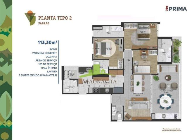 Apartamento para Venda em Salvador/BA Cidade Jardim 3 Quartos