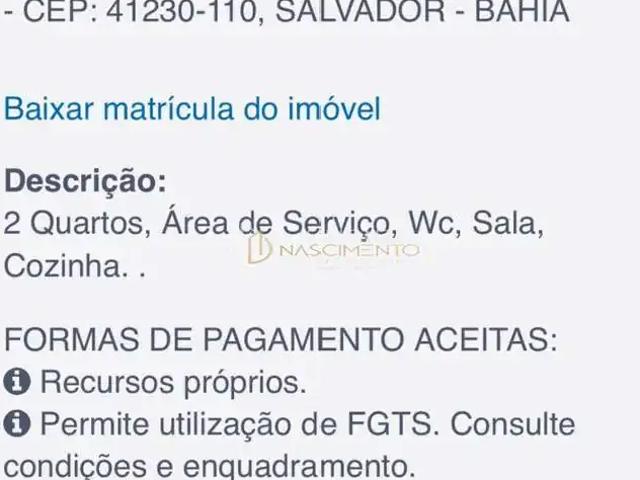 Apartamento para Venda em Salvador/BA Acupe de Brotas 2 Quartos