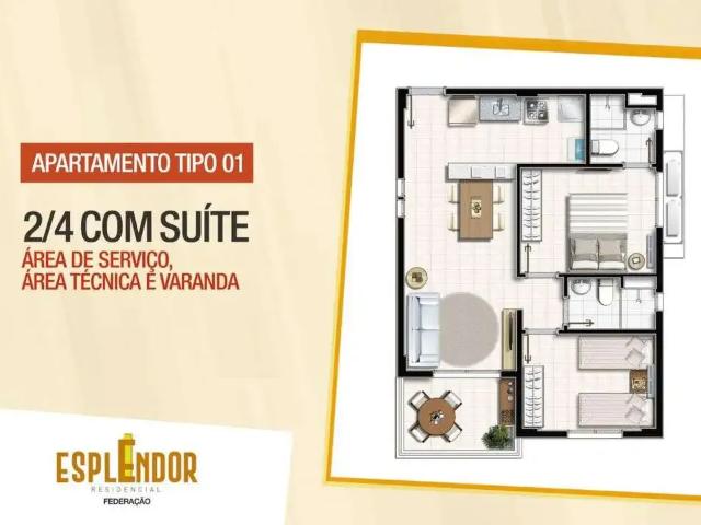 Apartamento para Venda em Salvador/BA Federação 2 Quartos