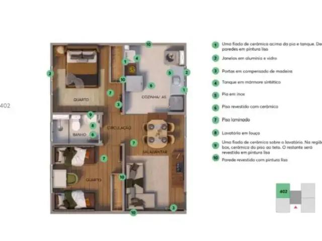 Apartamento para Venda em Salvador/BA Jardim das Margaridas 2 Quartos