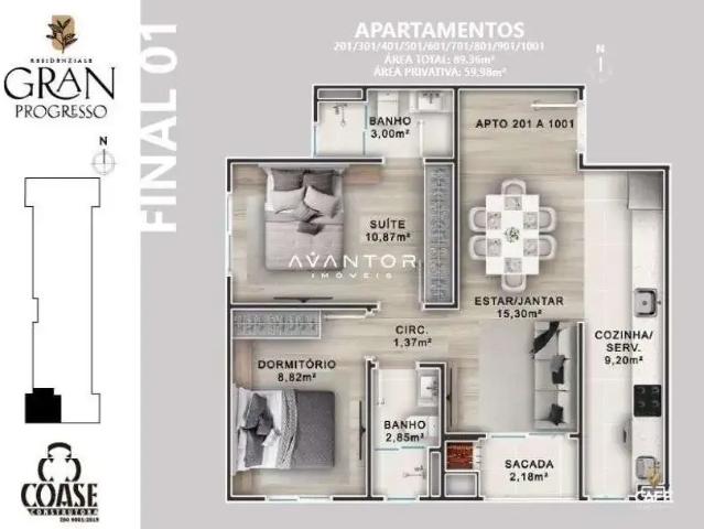 Apartamento para Venda em Santa Maria/RS Camobi 2 Quartos