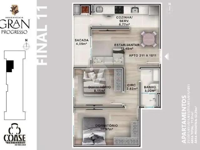Apartamento para Venda em Santa Maria/RS Camobi 2 Quartos