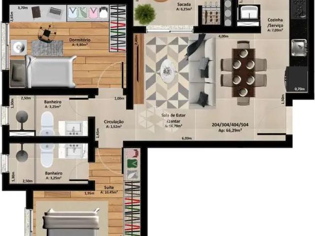 Apartamento para Venda em Santa Maria/RS Camobi 2 Quartos