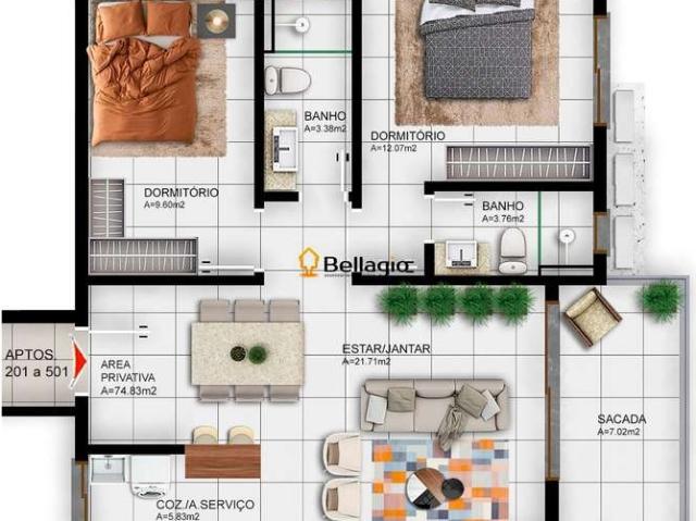 Apartamento para Venda em Santa Maria/RS Camobi 2 Quartos