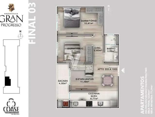 Apartamento para Venda em Santa Maria/RS Camobi 2 Quartos