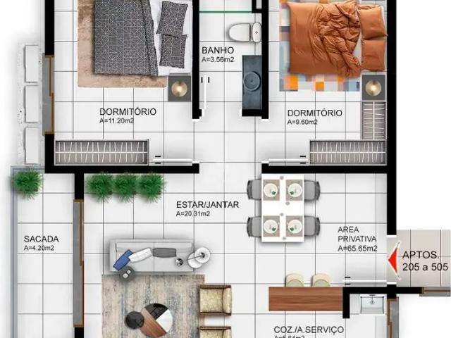 Apartamento para Venda em Santa Maria/RS Camobi 2 Quartos