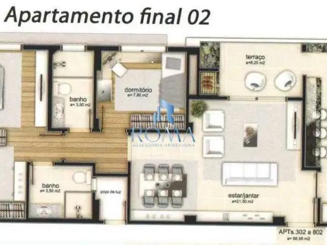 Apartamento para Venda em Santa Maria/RS Centro 2 Quartos