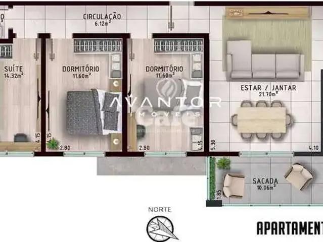 Apartamento para Venda em Santa Maria/RS Nossa Senhora de Fátima 3 Quartos
