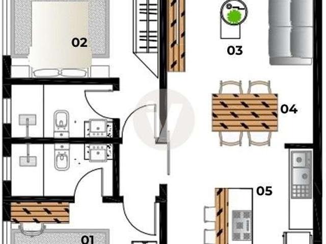 Apartamento para Venda em Santa Maria/RS Nossa Senhora de Fátima 2 Quartos