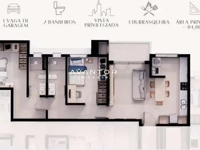 Apartamento para Venda em Santa Maria/RS Nossa Senhora de Lourdes 2 Quartos