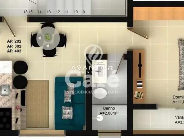Apartamento para Venda em Santa Maria/RS Nossa Senhora do Rosário 1 Quartos