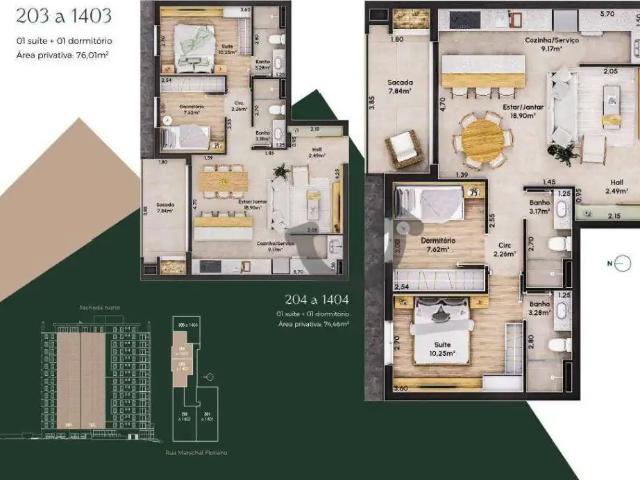 Apartamento para Venda em Santa Cruz do Sul/RS Centro 2 Quartos