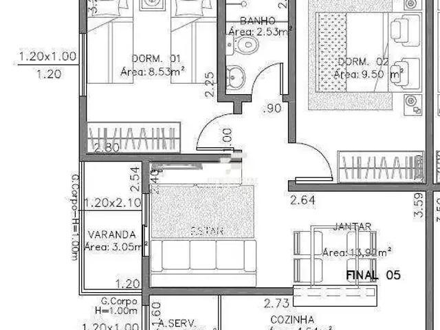 Apartamento para Venda em Santana de Parnaíba/SP Parque Fernão Dias 2 Quartos