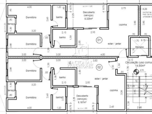 Apartamento para Venda em Santo André/SP Jardim Ana Maria 2 Quartos