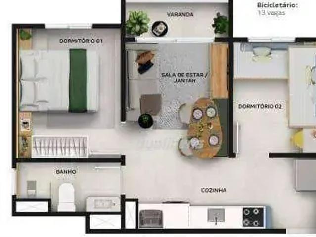 Apartamento para Venda em Santo André/SP Jardim do Estádio 2 Quartos