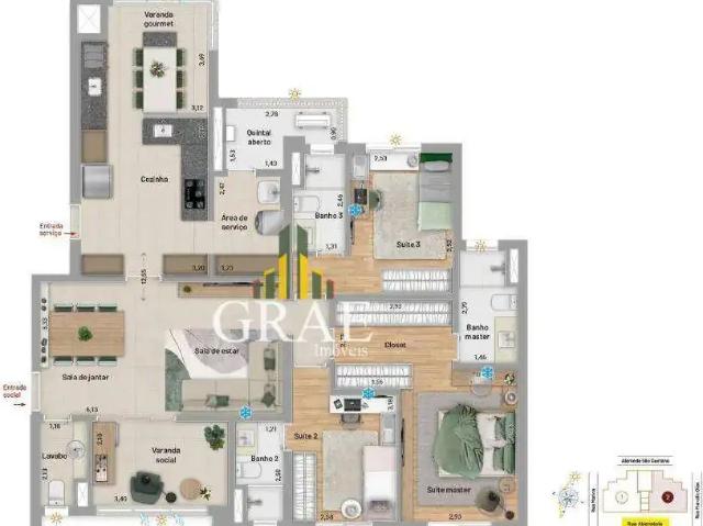 Apartamento para Venda em Santo André/SP Santa Maria 3 Quartos