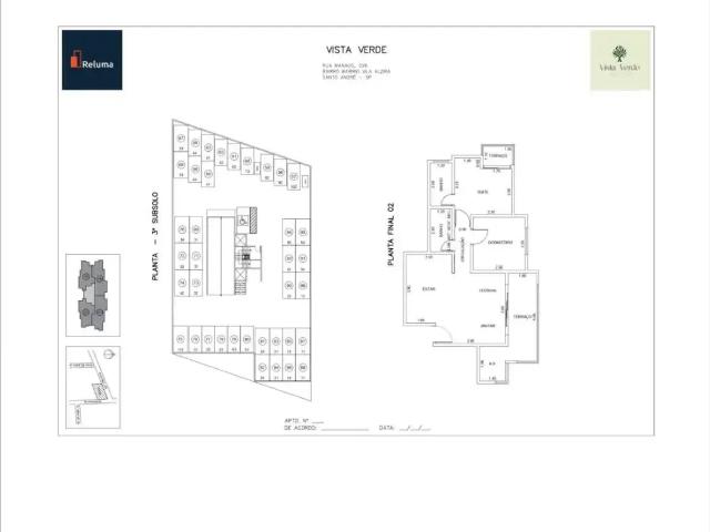 Apartamento para Venda em Santo André/SP Vila Alzira 2 Quartos