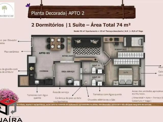 Apartamento para Venda em Santo André/SP Vila São Pedro 2 Quartos