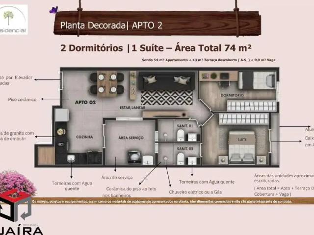 Apartamento para Venda em Santo André/SP Vila São Pedro 2 Quartos