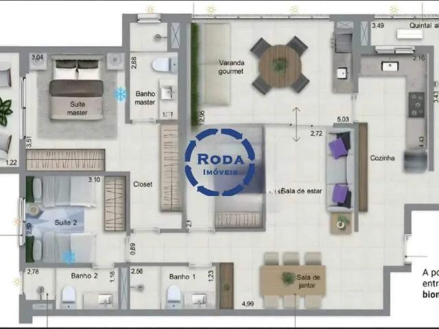 Apartamento para Venda em Santos/SP Embaré 3 Quartos
