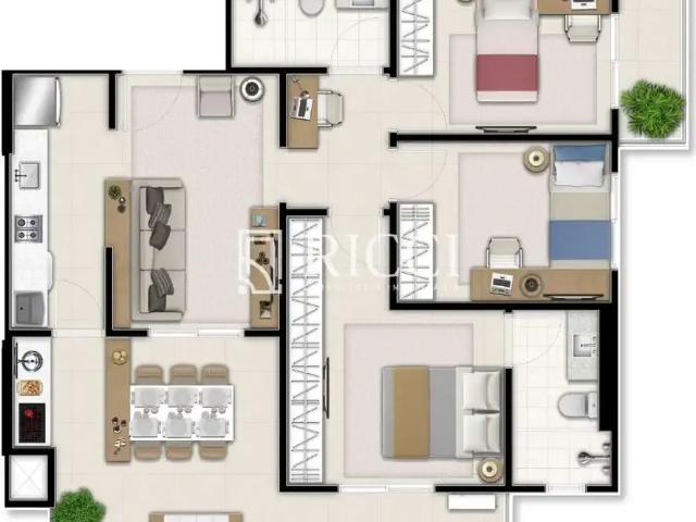 Apartamento para Venda em Santos/SP Encruzilhada 2 Quartos
