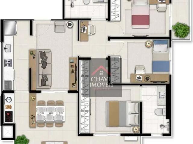Apartamento para Venda em Santos/SP Encruzilhada 3 Quartos