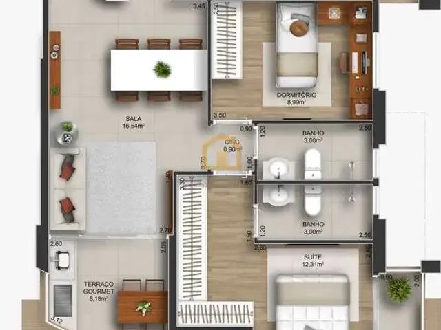 Apartamento para Venda em Santos/SP Gonzaga 2 Quartos