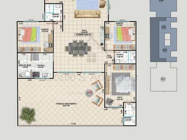 Apartamento para Venda em Saquarema/RJ Centro 3 Quartos