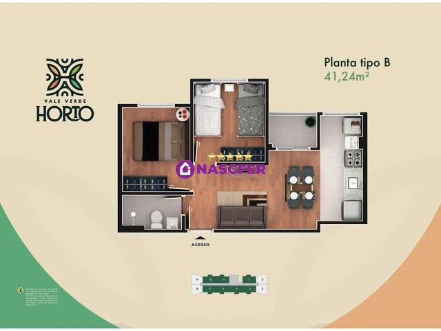 Apartamento para Venda em Sorocaba/SP Caguassu 2 Quartos