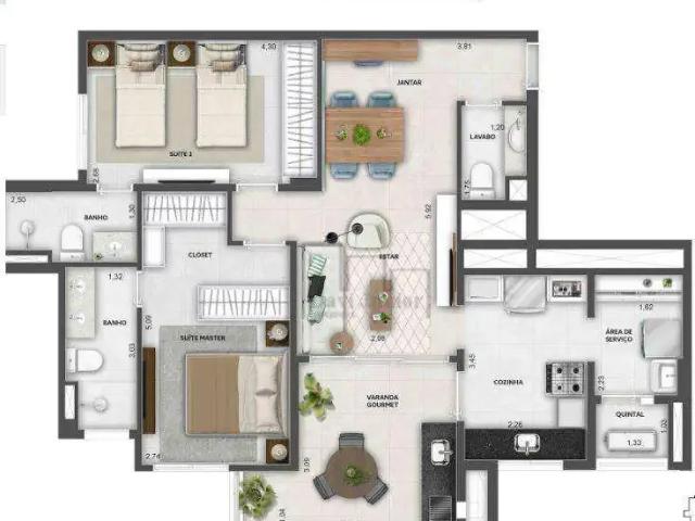 Apartamento para Venda em Sorocaba/SP Parque Campolim 2 Quartos