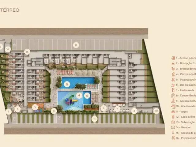 Apartamento para Venda em Tamandaré/PE Praia Dos Carneiros 1 Quartos