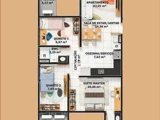 Apartamento para Venda em Teresina/PI Santa Isabel 3 Quartos