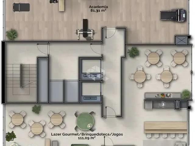 Apartamento para Venda em Tijucas/SC Praça 2 Quartos