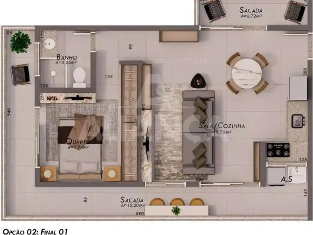 Apartamento para Venda em Uberlândia/MG Umuarama 2 Quartos