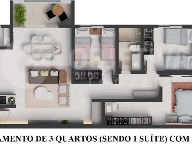 Apartamento para Venda em Uberlândia/MG Chácaras Tubalina e Quartel 3 Quartos