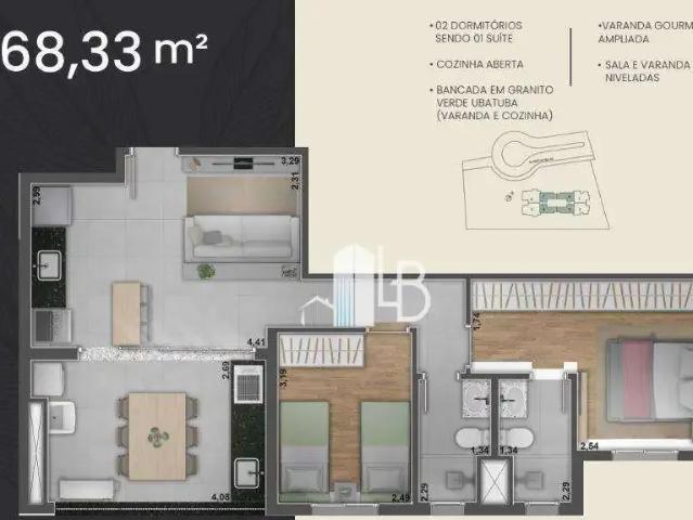 Apartamento para Venda em Uberlândia/MG Jardim Sul 2 Quartos