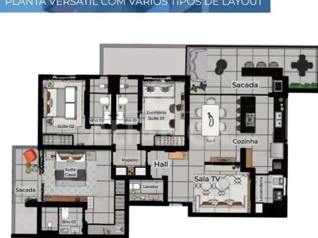 Apartamento para Venda em Uberlândia/MG Patrimônio 3 Quartos